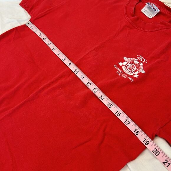 Vintage Hanes Beefy Red Harley Owners 2KY Kentucky State Rally T-Shirt Medium - Picture 5 of 8